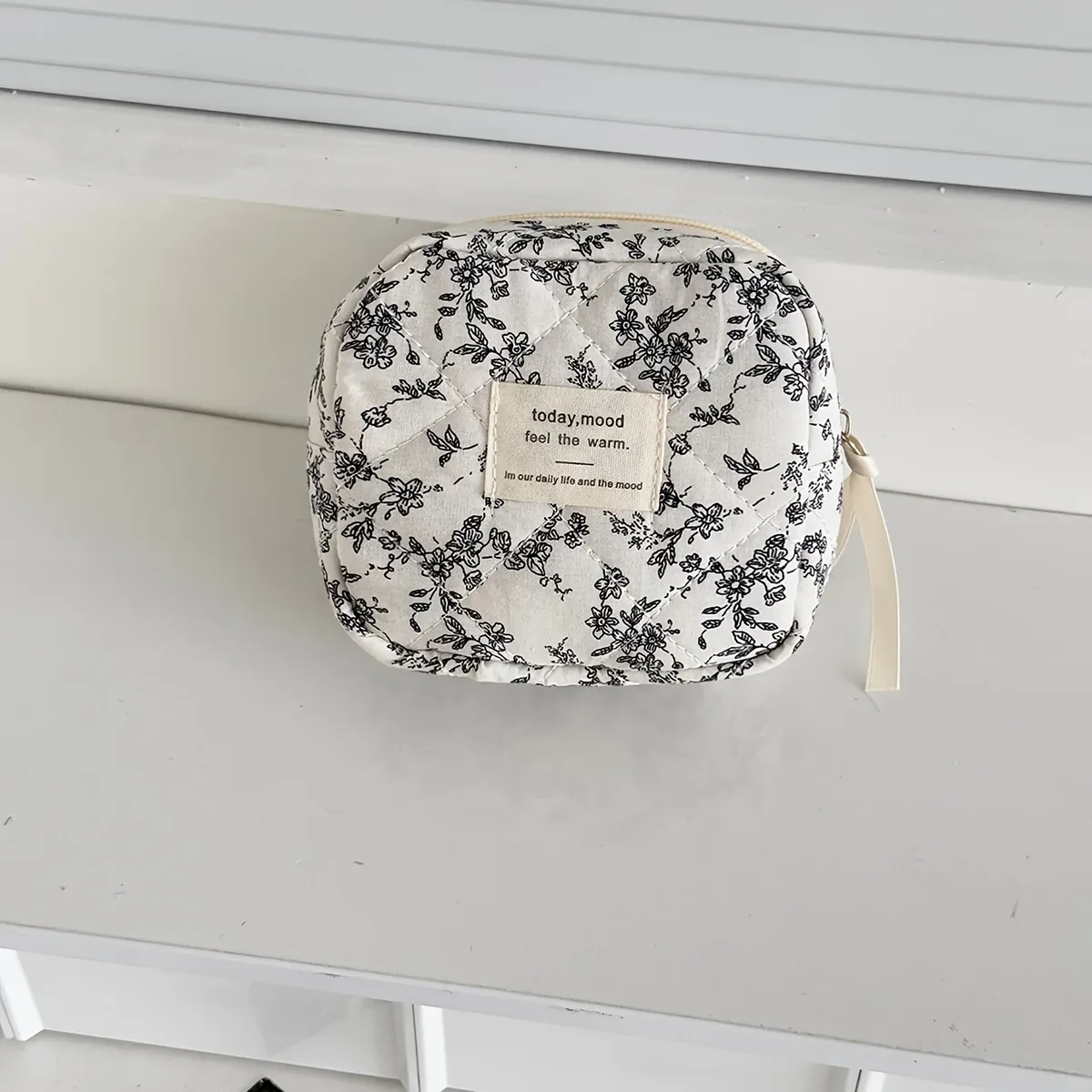 ensemble de 4 trousses de maquillage florales, pochette de rangement de voyage de grande capacité avec fermeture éclair, organisateur de toilette de voyage facile à nettoyer
