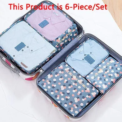 sacs de voyage en poudre pour soutien-gorge et chaussures, ensemble d'emballage de valise, étuis de rangement, 6/8/9 pièces/ensemble
