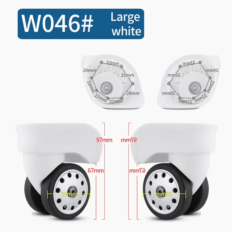 roues de remplacement pour bagages, valise sur roues de remplacement, accessoires pour bagages de 14 à 30 pouces, roues silencieuses pour roulettes à bagages