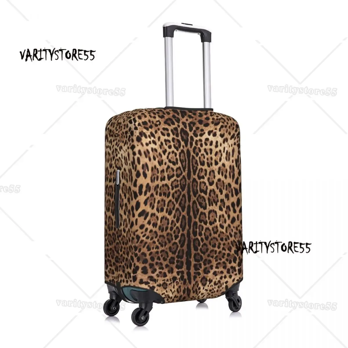 housse de bagage de voyage personnalisée imprimé léopard, housse de protection élastique en peau d'animal pour