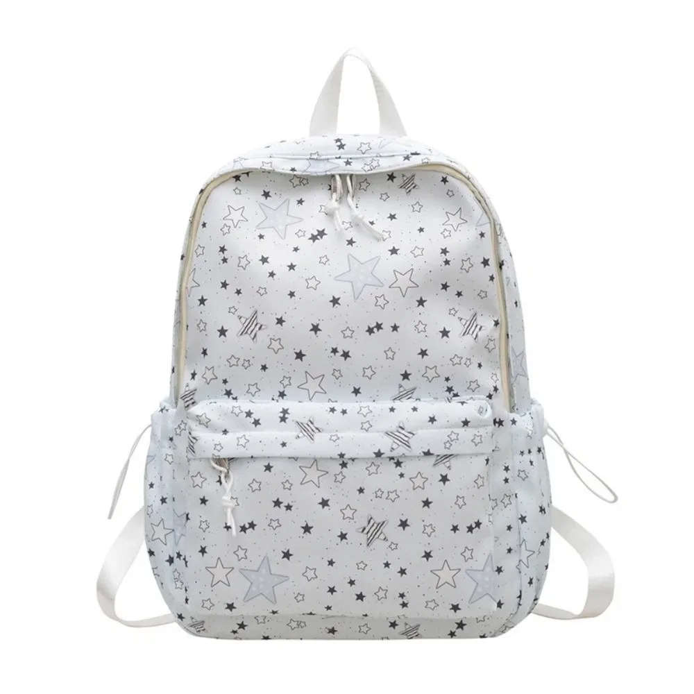 sac à dos en nylon léger à grande capacité, imprimé ciel étoilé, style universitaire, pour étudiants et voyages.