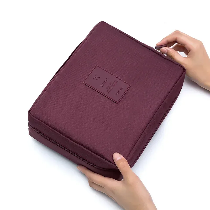 sac de maquillage pour femme de grande capacité, sac cosmétique pour femme, organiseur de toilette, étanche, étui de rangement pour maquillage féminin