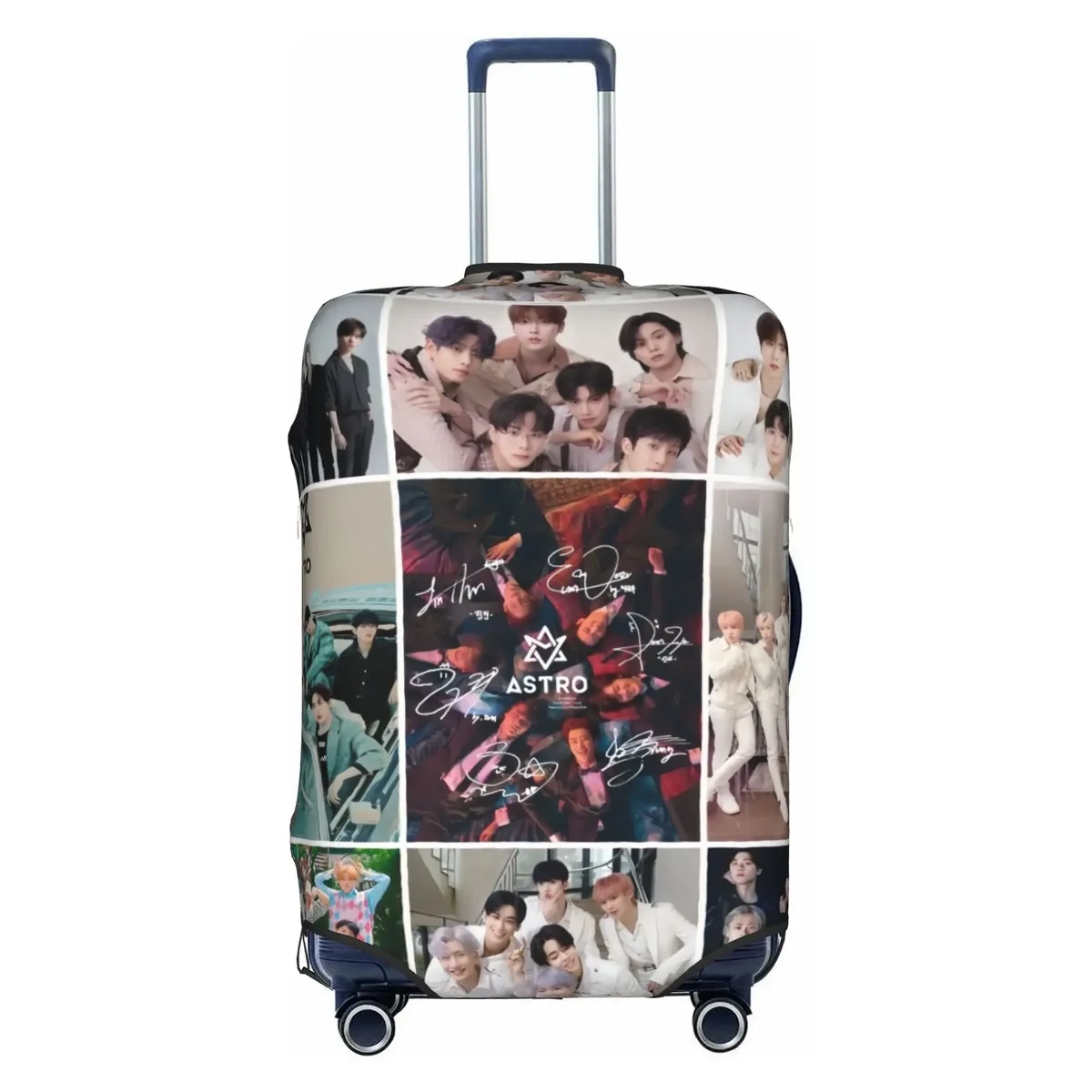 housse de protection amusante pour valise a-astros mj jinjin cha eun woo, lavable, yoon san ha rocky, housses de valise de voyage