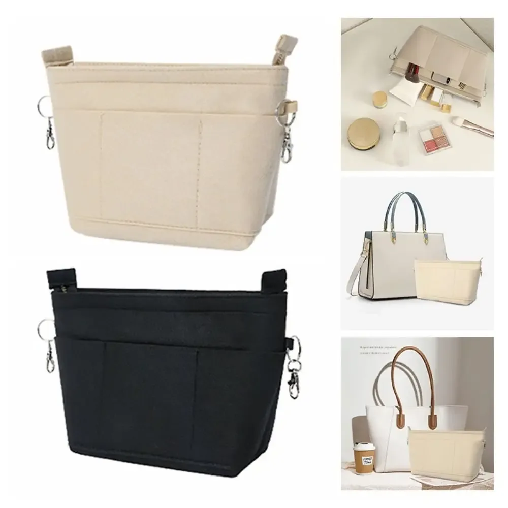 organisateur de sac à main en feutre grande capacité, support de sac interne portable multi-poches pour l'organisation et le rangement