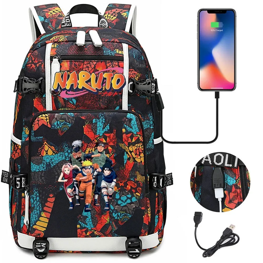 sacs à dos uzumaki naruto uchiha sasuke, sac à dos camouflage, sac à dos de grande capacité, sac de voyage, sacs d'école décontractés pour adolescents, pour cadeau