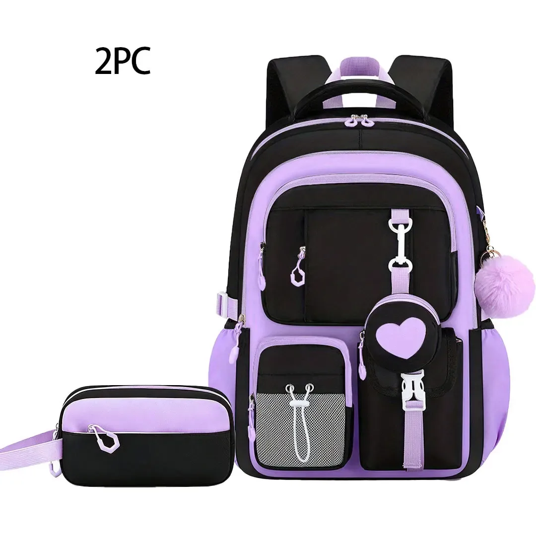 sacs d'école pour enfants pour adolescentes ensemble cartable kawaii école primaire 3 pièces sac à dos de lycée enfants sac à dos de voyage