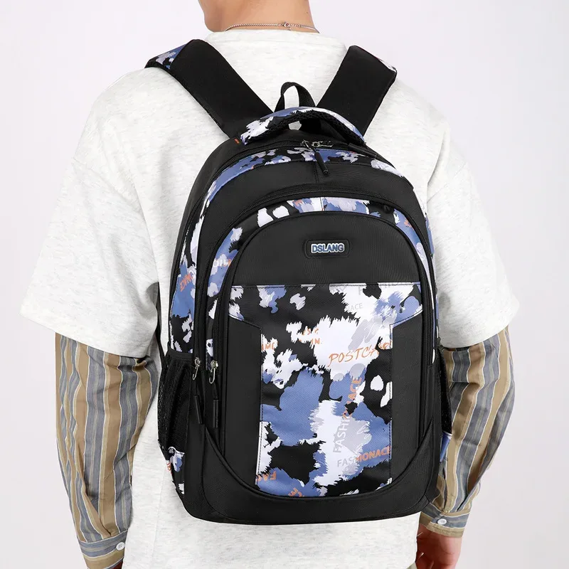 sac à dos pour étudiant, imprimé floral créatif, peut contenir un ordinateur portable, style coréen, grande capacité, simple et polyvalent pour hommes