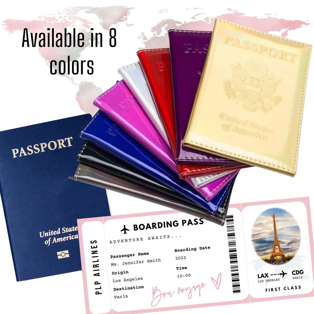 étui porte-passeport en cuir, housse de voyage, portefeuille de voyage, étui pour cartes, accessoires de voyage pour femmes et hommes