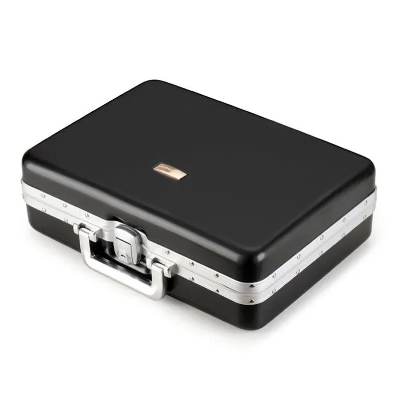 porte-documents antivol en aluminium pour hommes 16" - abs + pc hardshell business carry-on avec serrure à clé