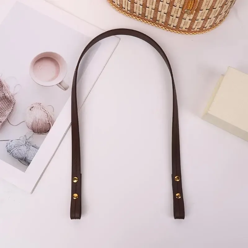2 pièces bandes de remplacement amovibles en cuir pu couleur unie pour sacs à main et sacs à bandoulière, poignées diy
