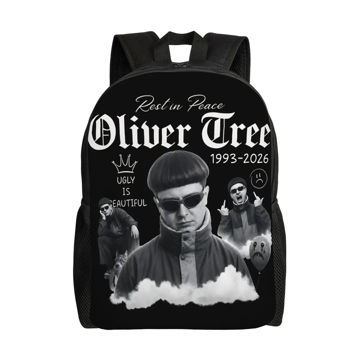 oliver tree american singer rapper sac à dos pour hommes et femmes, sac à dos cool pour étudiants, randonnée, voyage, sac à bandoulière pour ordinateur portable, sport