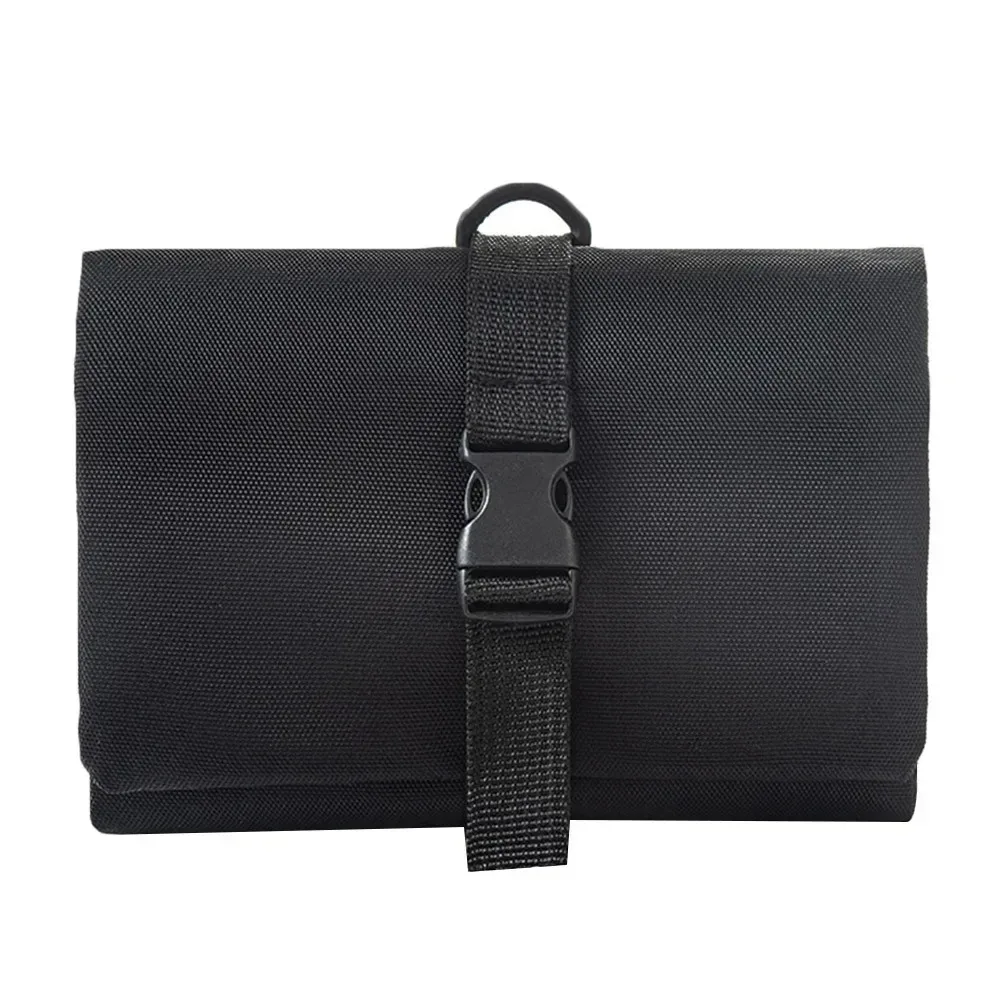 trousse de toilette pliable avec crochet, sac de rangement de cosmétiques multifonctionnel 3 en 1, sac de rangement étanche et détachable suspendu, sac de voyage