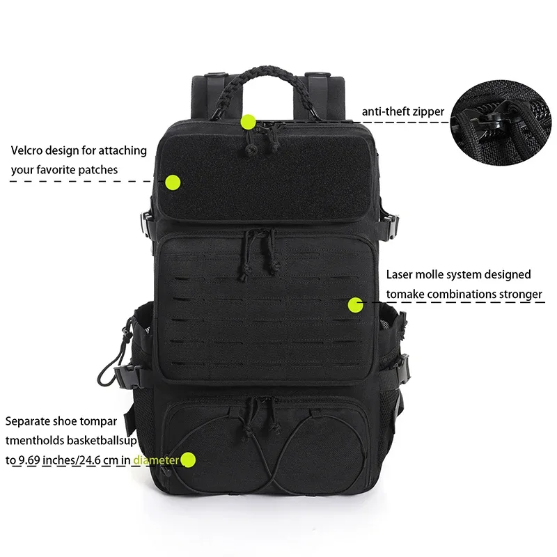 sac polochon pour homme avec système modulaire de grande capacité, design multi-compartiments avec espace de rangement pour chaussures
