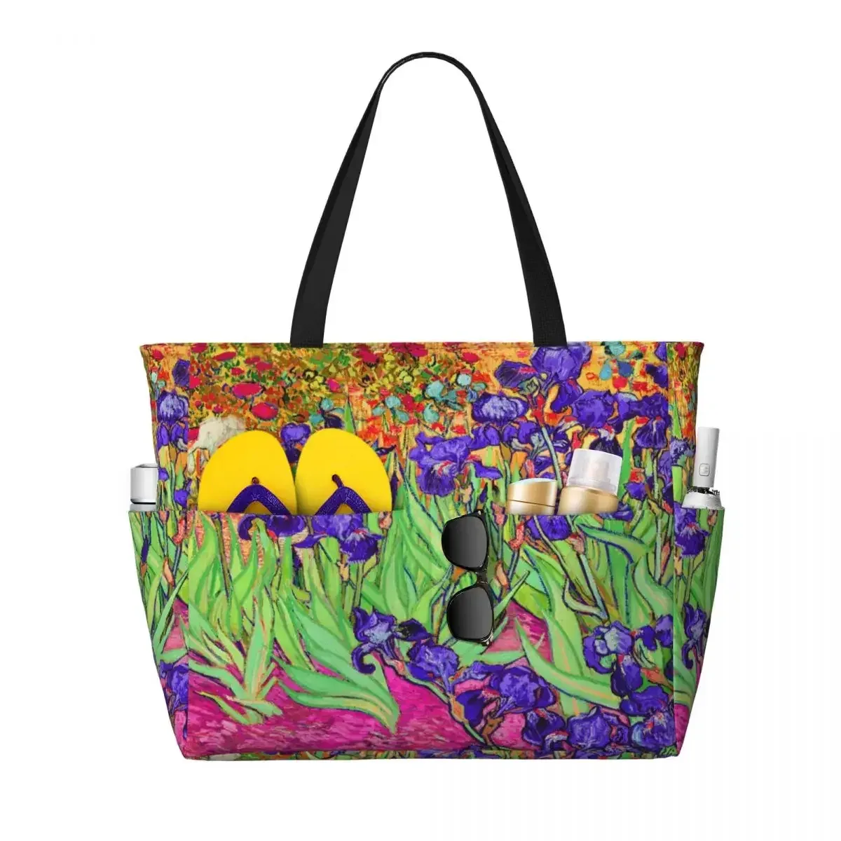 sac fourre-tout personnalisé van gogh fleurs d'amande femmes grande capacité fleurs peinture salle de sport plage sacs de voyage