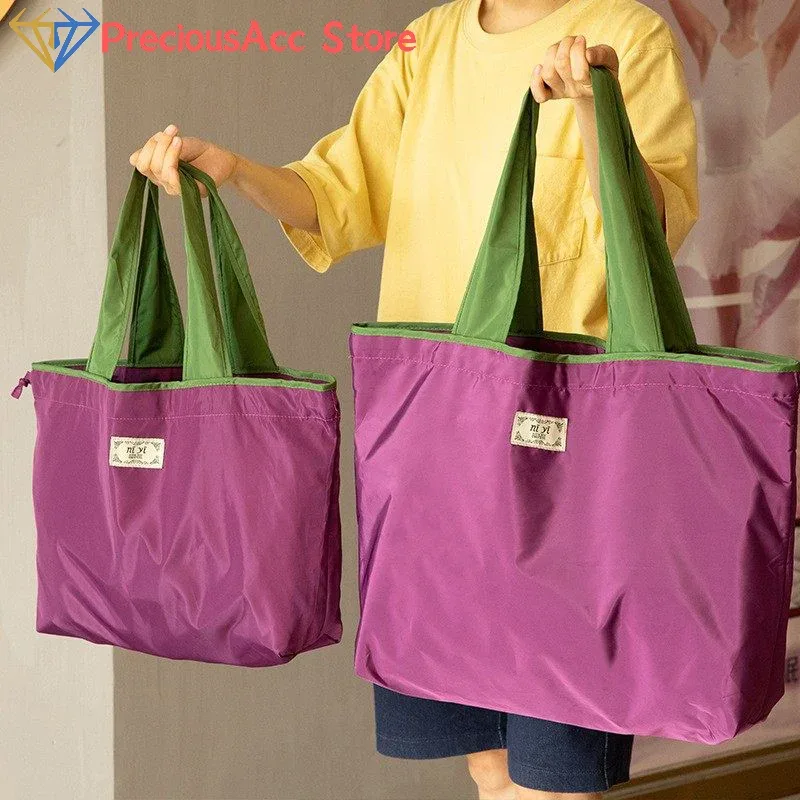 sac à bandoulière pliable tendance, imperméable, grande capacité, pour le shopping et le rangement – offre spéciale