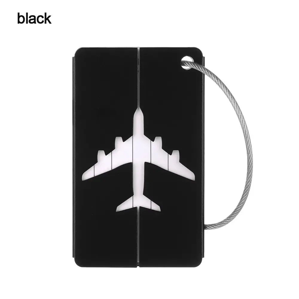 étiquettes de bagage de voyage en aluminium réutilisables étiquettes de valise boucle en acier inoxydable nom carte d'identité avec cordes étiquette de sac pour valise bagages