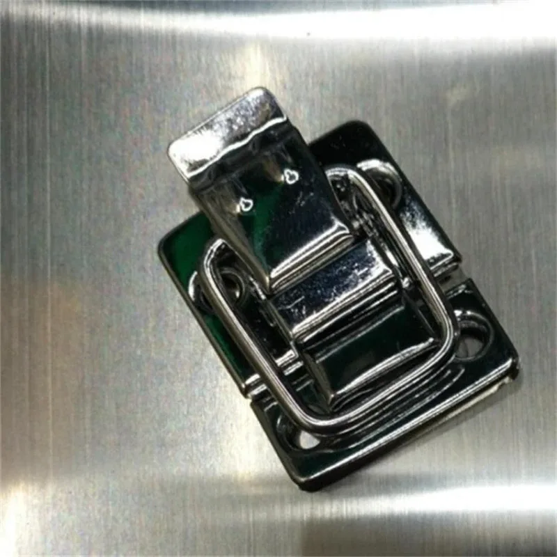 lot de 4/10 attaches à bascule en acier inoxydable chromé pour coffre, boîte, valise, boîte à outils, accessoire de remplacement