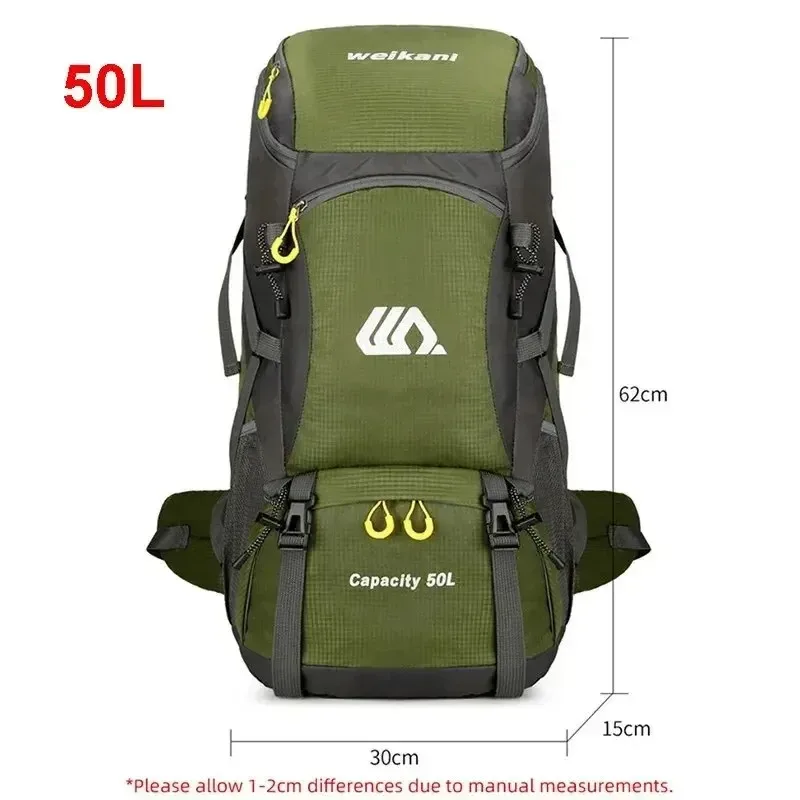 grand sac à dos de voyage étanche pour homme, sac de camping, sac à dos de randonnée, sac de tourisme, sports de plein air, escalade, canadisme, 50l