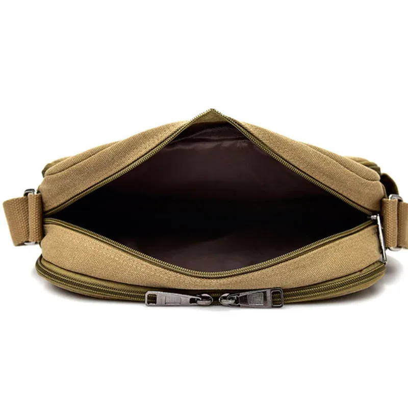sac en toile vintage pour hommes, sac à bandoulière initié, multifonction décontracté, portefeuille messager de voyage, sac de voyage extérieur bolso, étuis à bombes