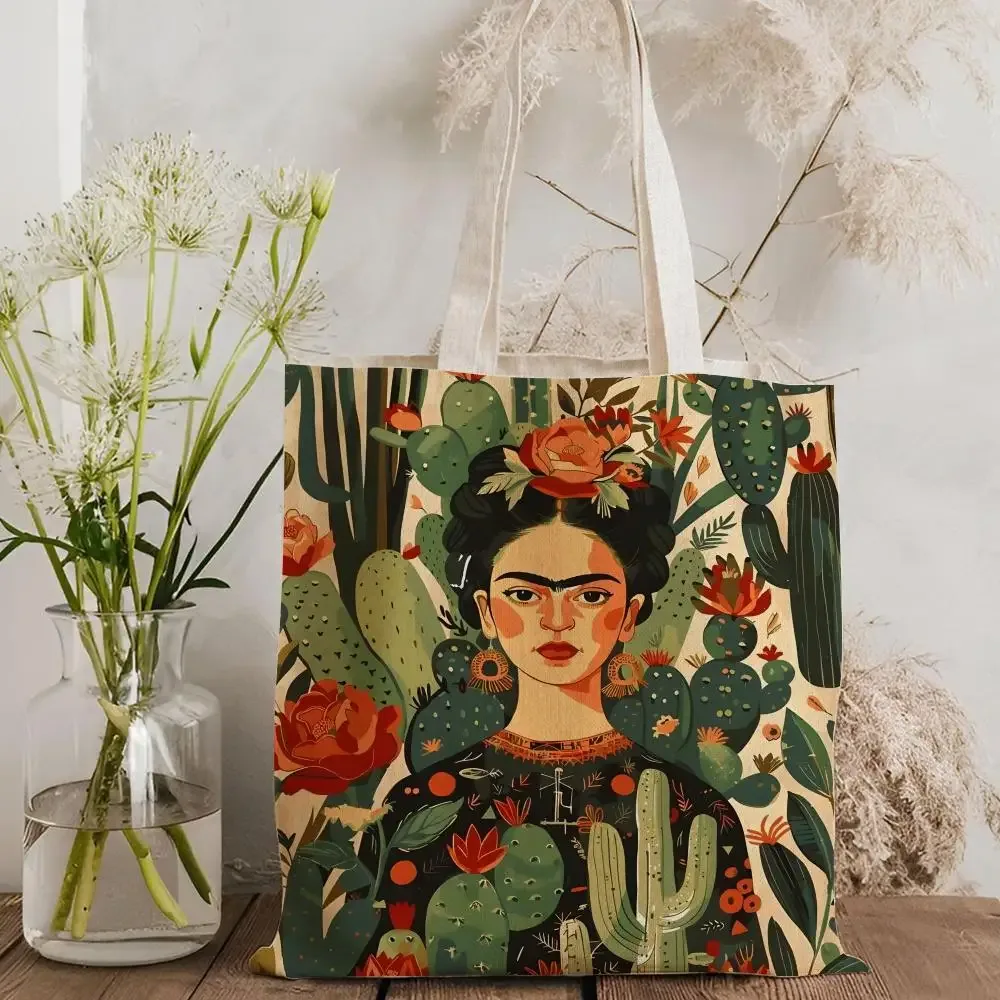 sacs de rangement pour l'art, sac fourre-tout en toile imprimé double face, sac à main à bandoulière grande capacité pour femme, tendance