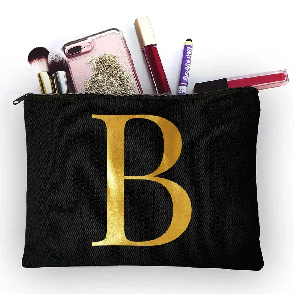 sacs à cosmétiques pour femmes, 26 lettres imprimées, jolis sacs à main de rangement portables de voyage décontractés, trousse de maquillage, trousse de toilette, offre spéciale