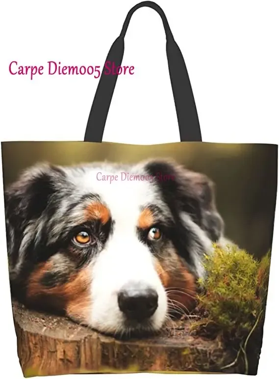 sac fourre-tout grande capacité pour dames, sac pour femmes, sacs pour contribuables australiens, troupeaux de chiens, shopping d'épicerie