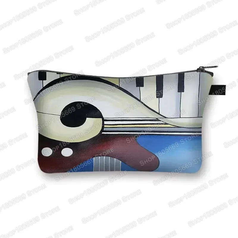 trousse à cosmétiques pour notes de musique pour femmes, sac de maquillage pour piano, jemakeup, sacs de rangement pour femmes pour le voyage, organisateurs de cosmétiques, sac cadeau