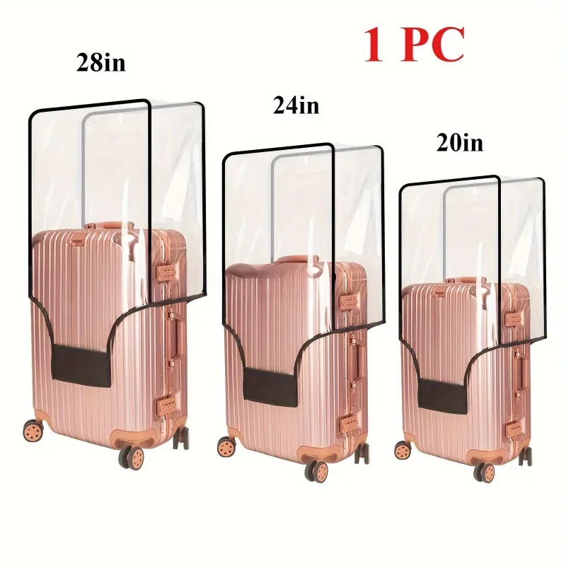 housse de protection transparente en pvc pour bagages, 1 pièce, protection universelle anti-poussière et anti-rayures pour valises de voyage de 20 à 28 pouces