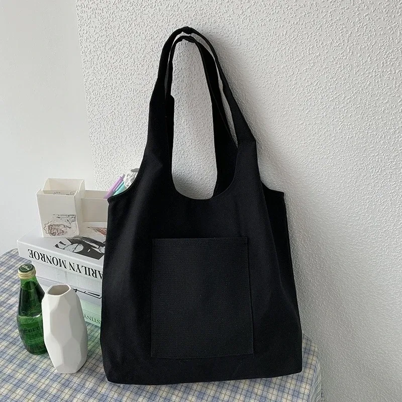 sacs à bandoulière décontractés avec logo personnalisé, sacs de shopping en toile pliables, sacs esthétiques pour femmes, sacs écologiques réutilisables de haute qualité pour femmes