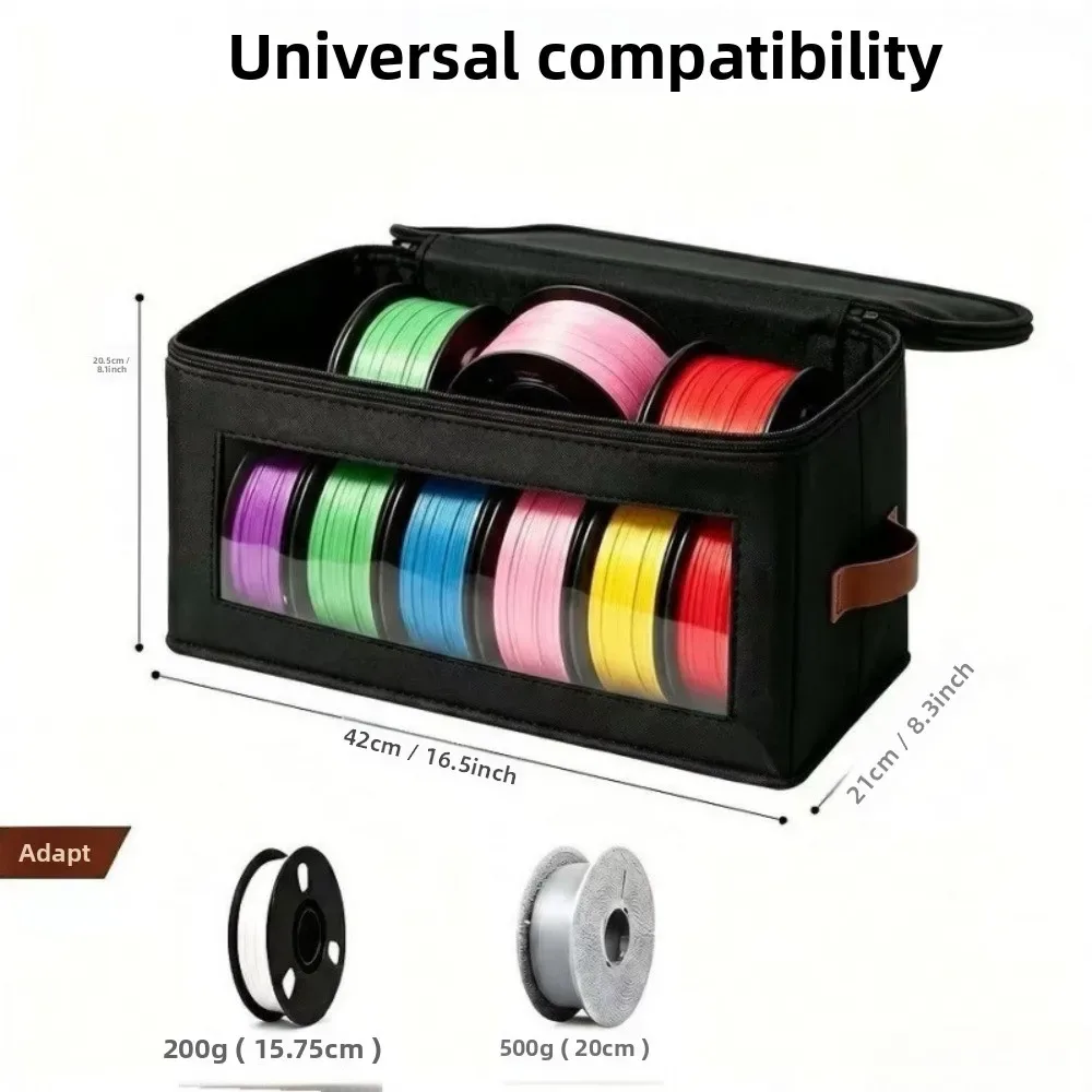 sac de rangement pour filament d'imprimante 3d, en tissu non tissé, avec fenêtre transparente, anti-poussière, résistant à l'humidité, organisateur pour atelier et maison