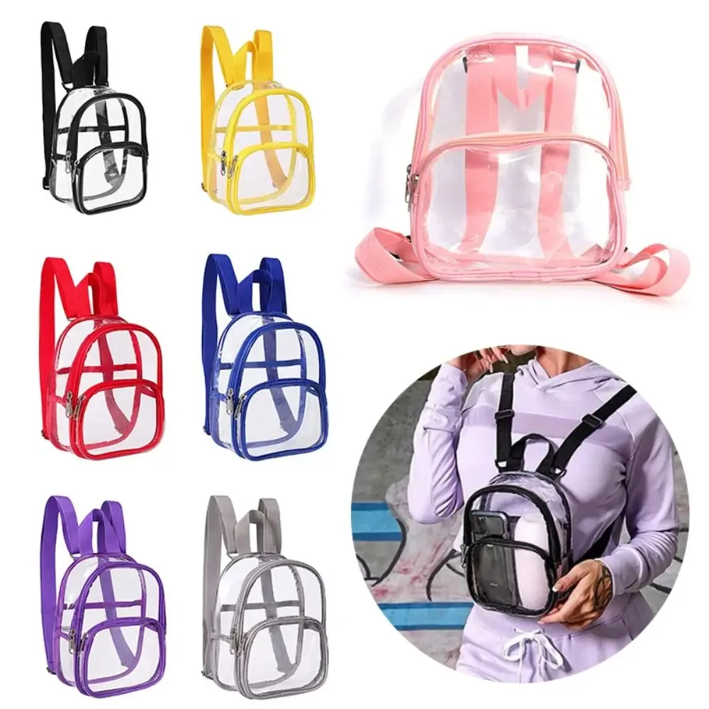 sac à dos en pvc transparent pour femmes, sac à dos de voyage, sacs d'école pour étudiants, petits sacs à main, mini sac à dos décontracté, nouvelle mode d'été