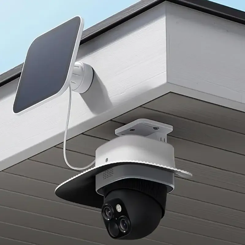 housse de protection blanche pour caméra de sécurité, en abs, résistante aux intempéries, pour eufy s340, protection contre la pluie et le soleil