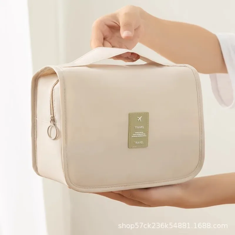 Trousse de toilette portable de voyage pour femme, trousse de maquillage multifonctionnelle, grande capacité de stockage, trousse de toilette à main