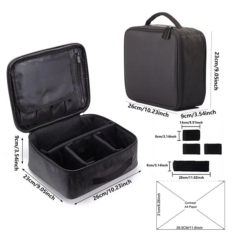 nouvelle arrivée : trousse de maquillage imperméable pour femme, boîte de rangement professionnelle pour outils de beauté, broderie, étui de maquillage portable, organiseur