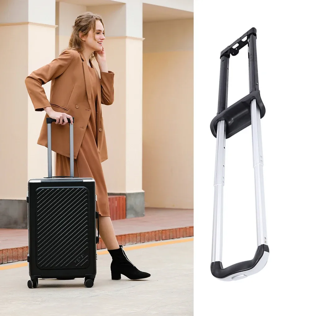 2 sections de poignées télescopiques universelles de remplacement pour bagages, adaptées aux valises de voyage et aux chariots à bagages.