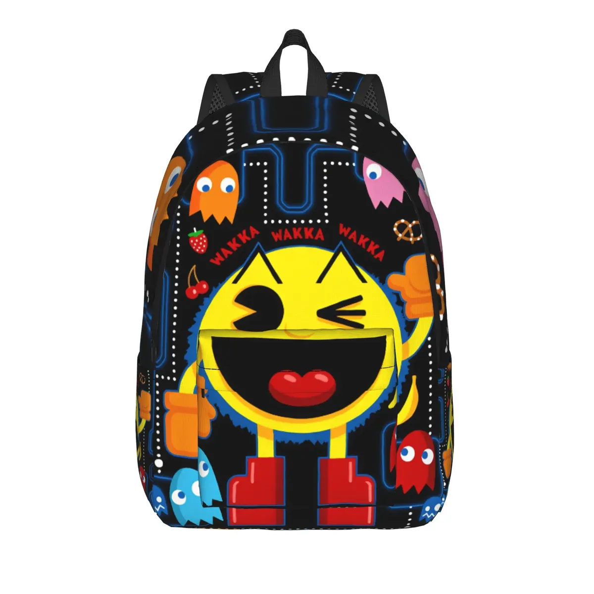sac à dos pac-man, sacs à dos modernes pour hommes, sacs de voyage à motifs, sacs d'école secondaire, sac à dos de haute qualité