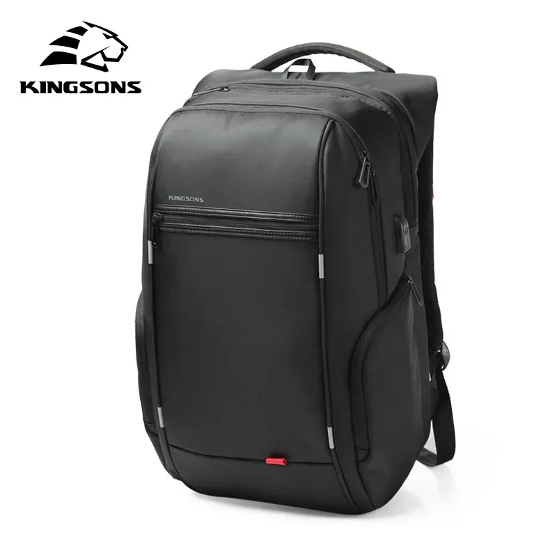 kingsons-sac à dos étanche pour homme et femme, avec chargeur usb, pour l'école, antivol, pour ordinateur portable, 15.6,17.3 pouces, 2024