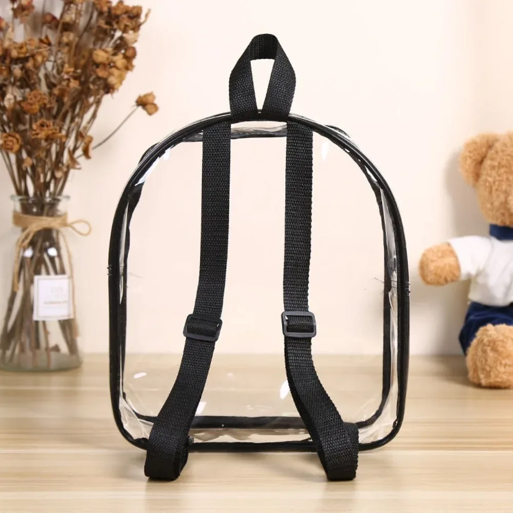 nouveau sac à dos transparent imperméable, petit sac à dos en pvc transparent, fermeture éclair, rangement, sacs à dos d'été