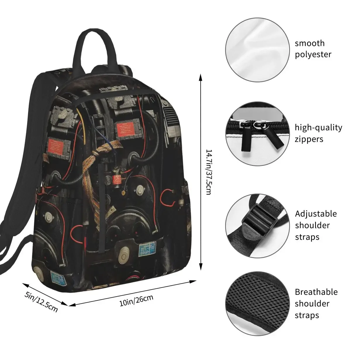 sac à dos ghostbusters proton pack, sac à livres pour étudiants, sac d'école pour enfants, sacs à bandoulière pour ordinateur, garçons et filles