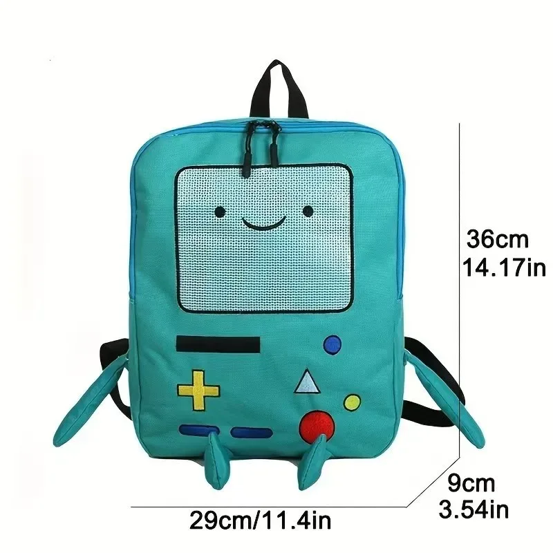 sacs à dos créatifs au design de robot pour filles, sac à dos à motif de console de jeux amusant pour femmes, sac à dos en toile mignon de dessin animé, sac de voyage