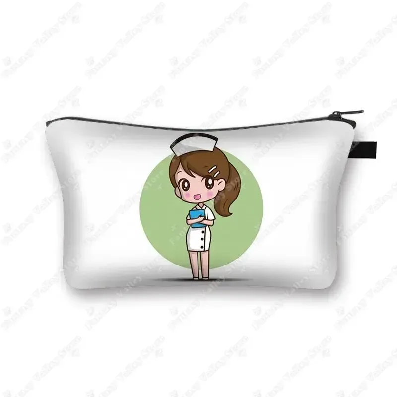 étui à cosmétiques pour médecin et infirmière, stéthoscope médical, seringue, trousse de toilette, organisateur, sacs à cosmétiques pour femmes, trousse de maquillage pour hôpital ecg