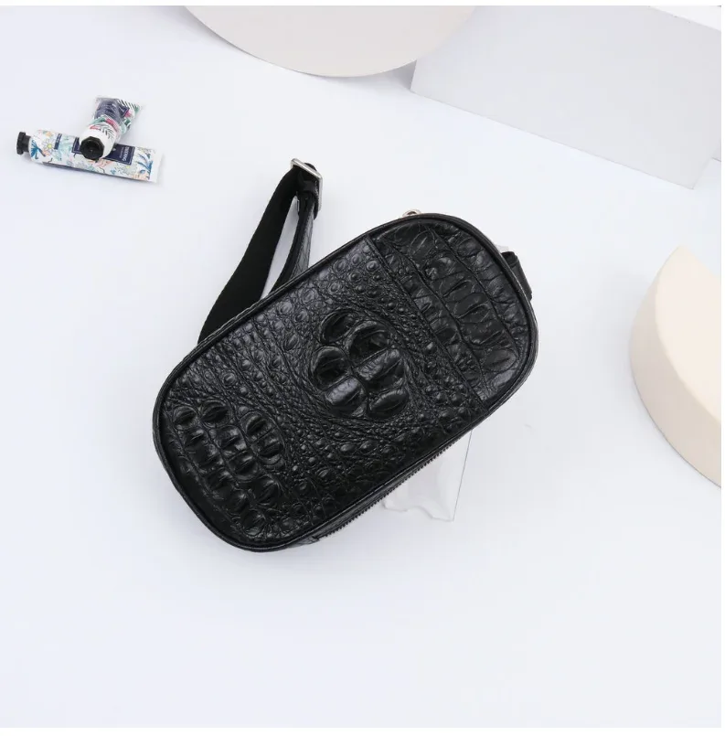 2025 hommes véritable/réel 100% peau de crocodile hommes sac à bandoulière petite taille taille ou épaule mode hommes sac doublure de vache