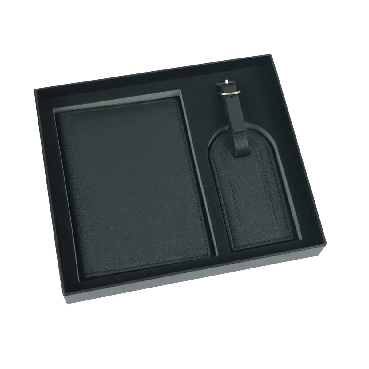 ensemble de couverture de passeport et d'étiquettes de bagage avec nom personnalisable gratuit, accessoires de voyage légers, porte-passeport et étiquette de valise