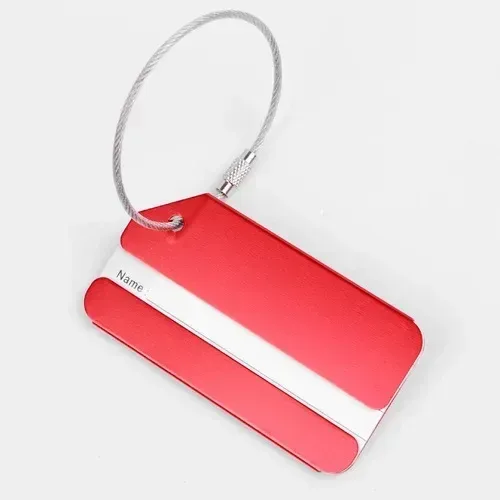 1 pièce étiquette de bagage unisexe en métal, portable, porte-adresse et identification pour valise, accessoires de voyage, livraison directe