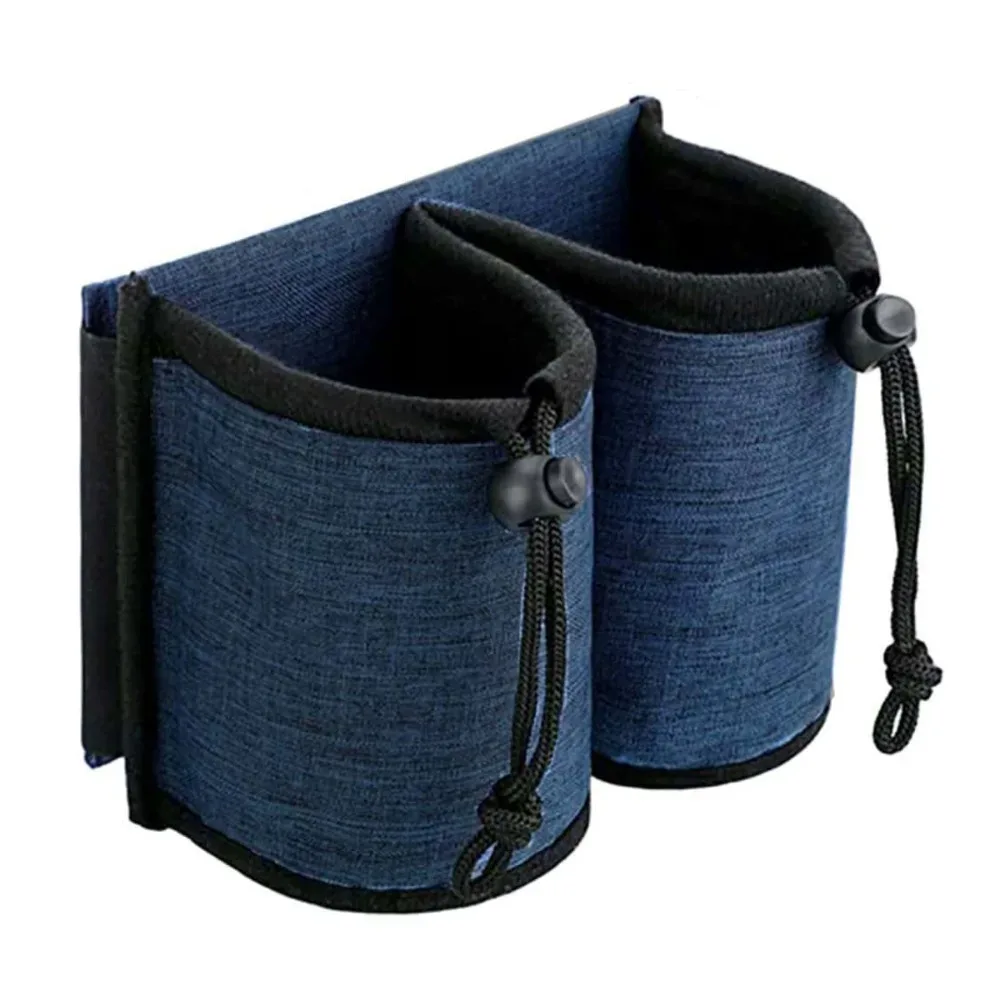 organisateur de bouteilles avec poignée de bagage, sac en tissu oxford, valise portable, 2 porte-gobelets, porte-boissons universel, accessoires de voyage