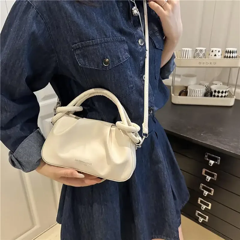 sac bandoulière tendance vert clair et blanc avec sangle amovible et poignées supérieures pour le shopping quotidien, les rendez-vous et les voyages