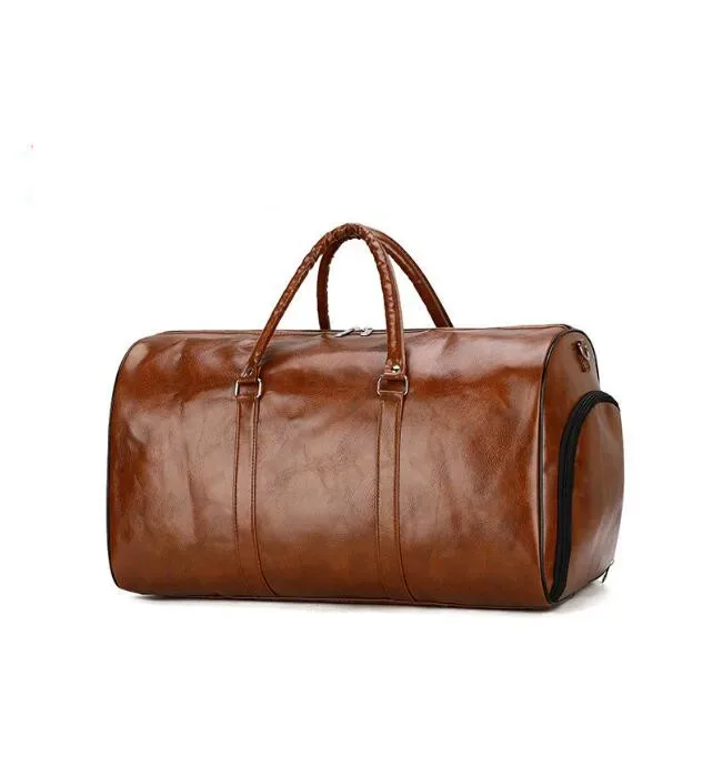 sac de voyage pour hommes, sac à bandoulière en cuir pu, fourre-tout de grande capacité pour femmes, nouveau sac à bandoulière tendance, sac de sport, bagages