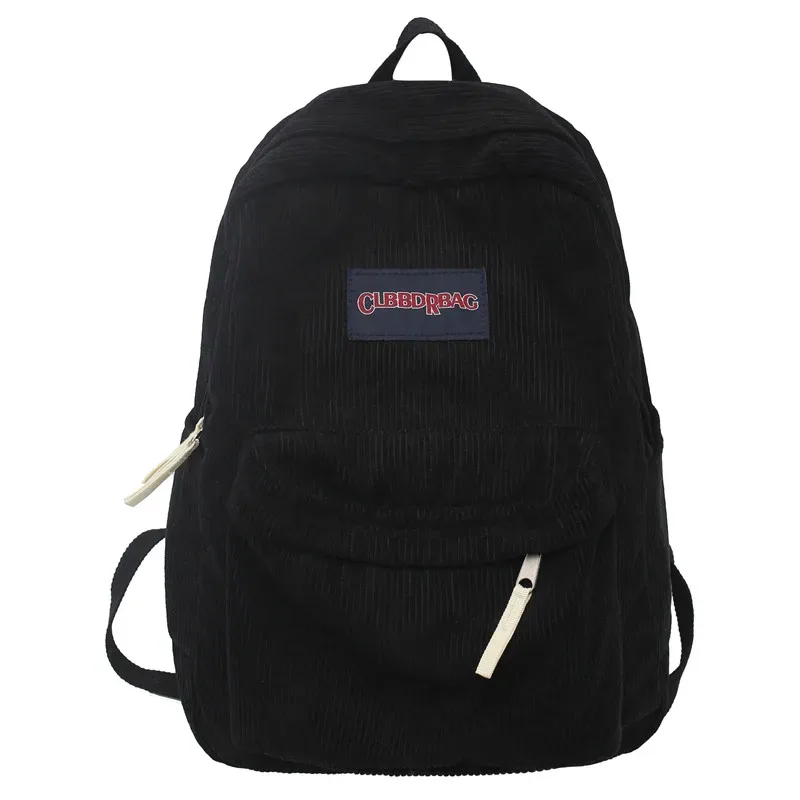 vintage garçon fille velours côtelé vert sac d'école hommes femmes ordinateur portable collège sac à dos cool dame étudiant mode femme voyage bookbag nouveau