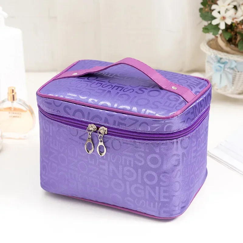 sac de maquillage pour femmes, sac de rangement de cosmétiques de grande capacité, sac de toilette pliable, sac de toilette de voyage, sac à cosmétiques portable