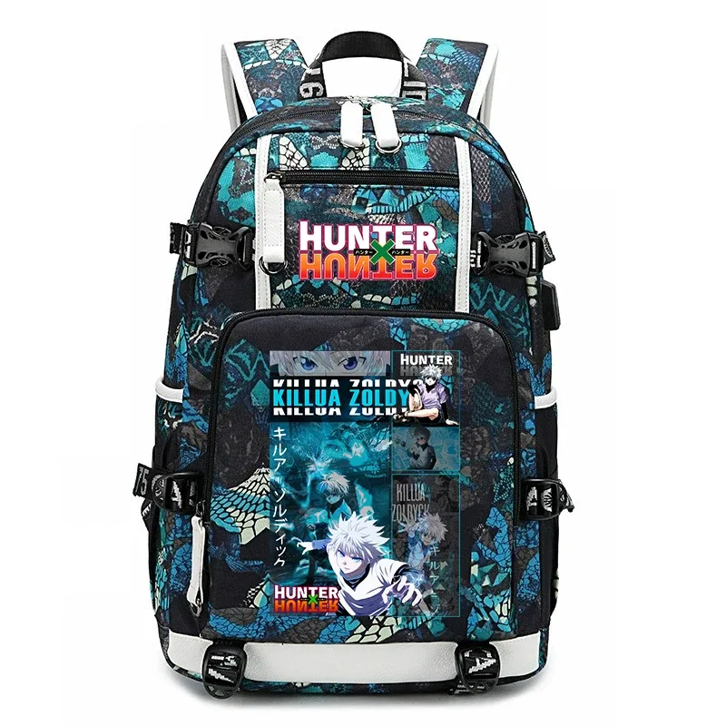 sac à dos imprimé hunter x hunter, grande capacité, pour étudiants, enfants, adolescents, voyage scolaire, sac à dos de voyage